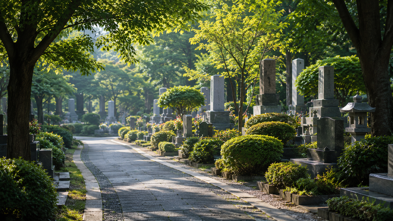 君津市営聖地公園掲載カード用の霊園イメージ